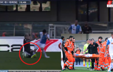 VIDEO: Sao Chievo bị gãy chân sau pha vào bóng triệt hạ của đối phương